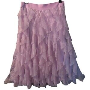 Ruffled Tulle Waterfall layers Midi Skirt  14/16W Fairy Ballet core Tutu